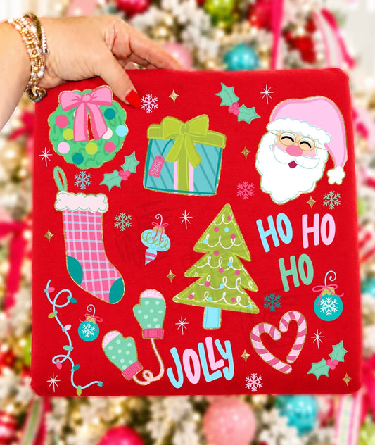 Christmas collage DTF Transfer, Ready to Press Rustic Key Transfers