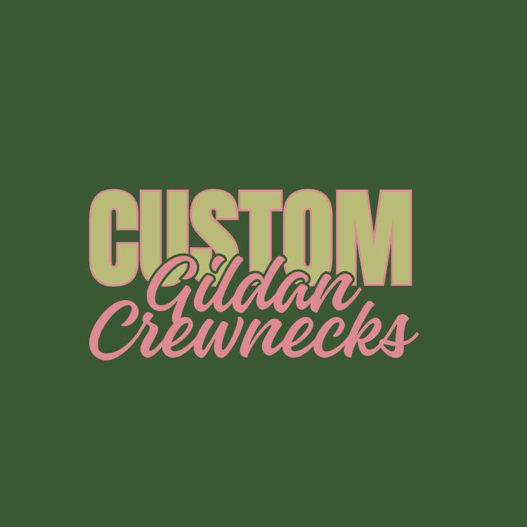 Custom Gildan Crewneck Rustic Key Transfers