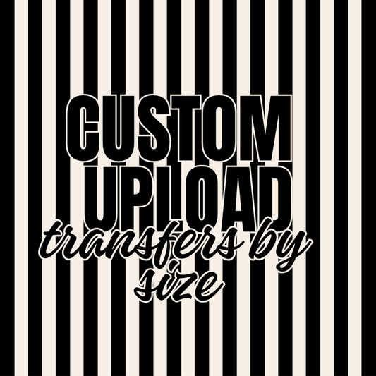Custom Upload Transfer By Size Rustic Key Direct to (DTF) Transfers