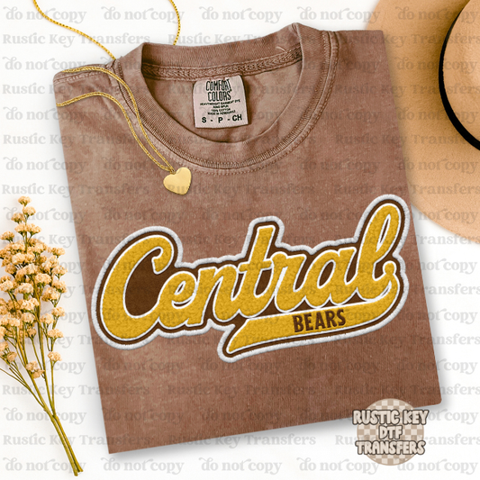 Central Bears DTF Transfer, Ready to Press