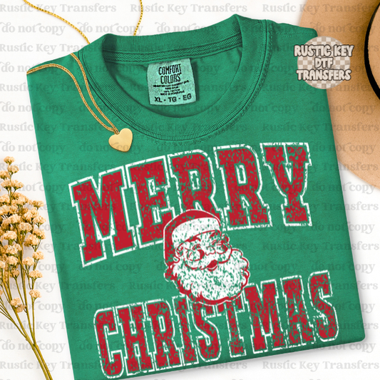 Merry Christmas DTF Transfer, Ready to Press