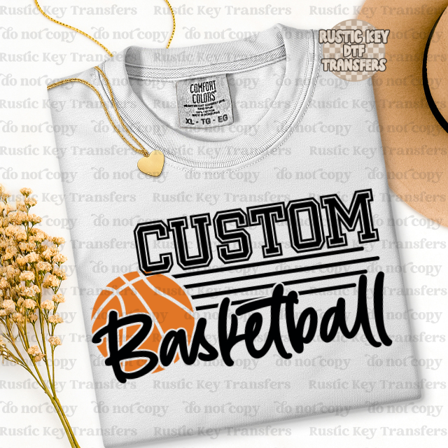 Custom Basketball DTF Transfer, Ready to Press – Rustic Key Transfers