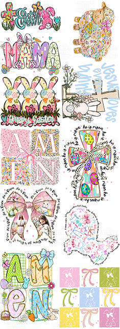 Easter 22x60 Premade Gang sheet 002 DTF Ready to Press