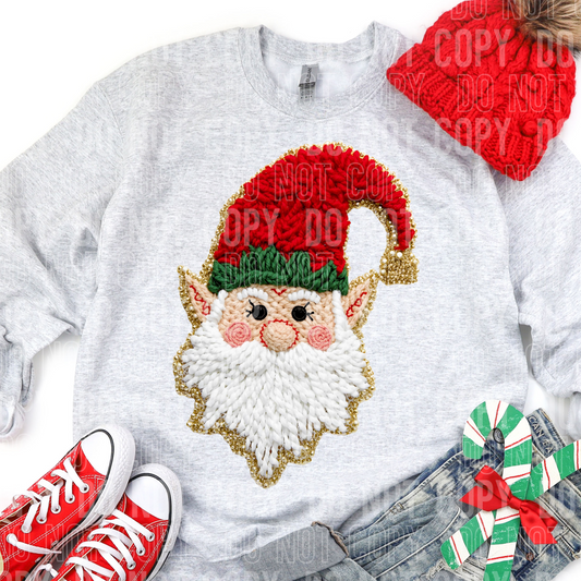 Elf glitter faux DTF Transfer, Ready to Press