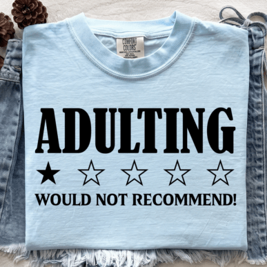 Adulting would not recommend! DTF Transfer, Ready to Press Rustic Key Transfers