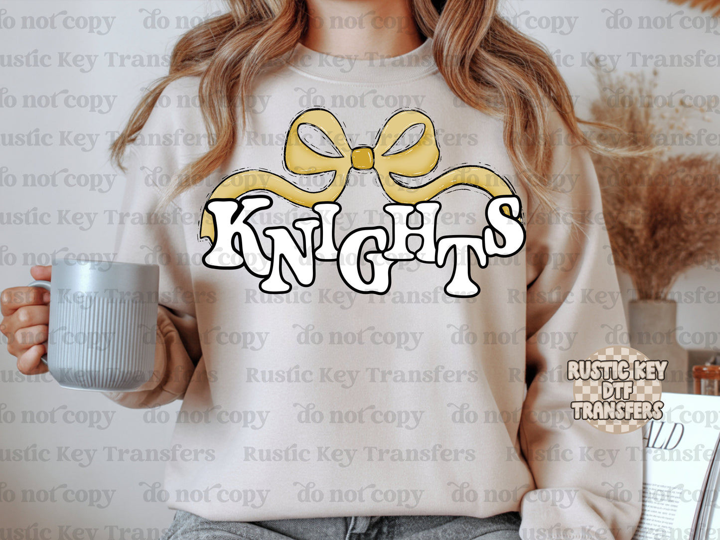 Knights DTF Transfer, Ready to Press