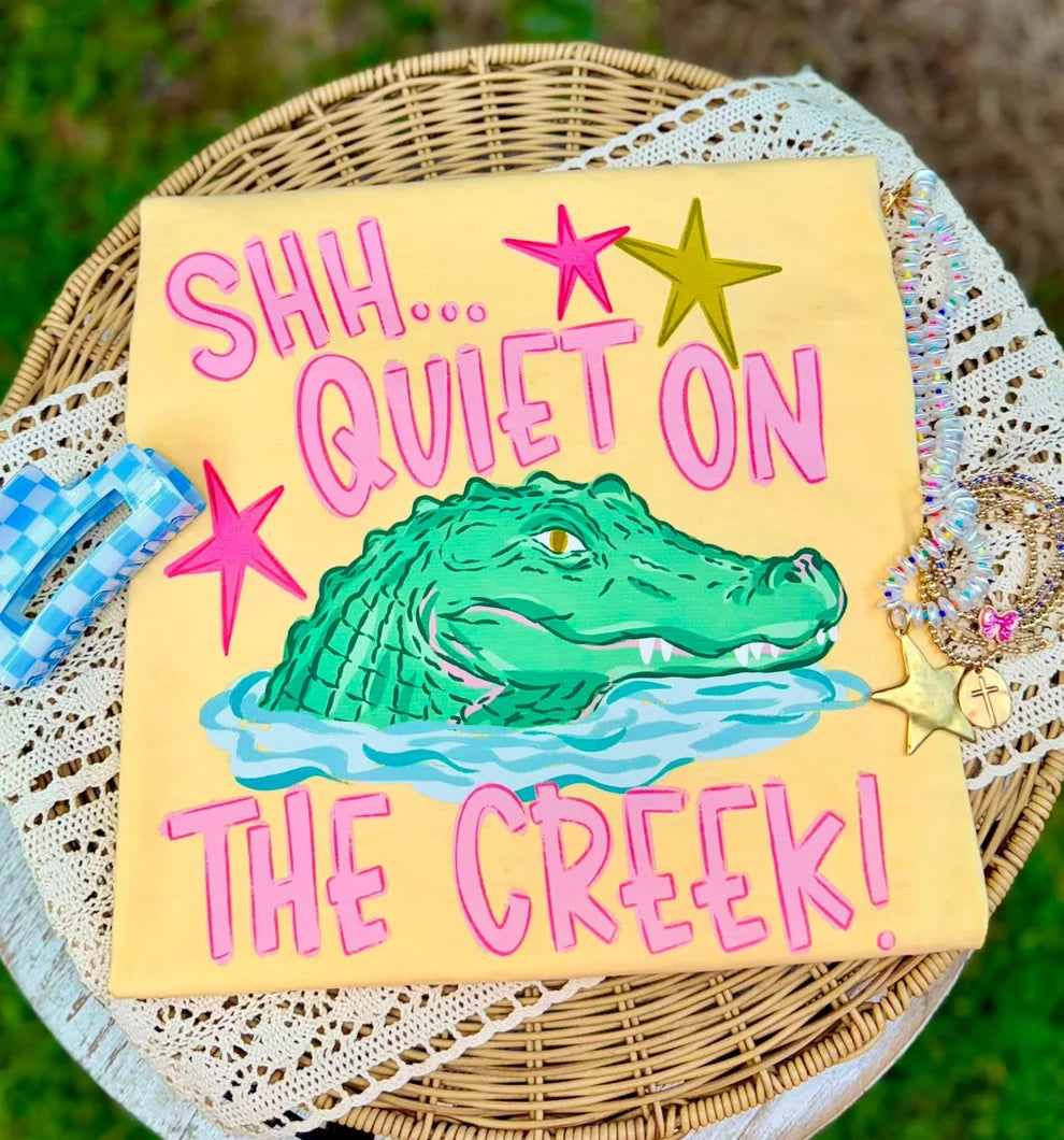 Shhh Quiet on the Creek DTF Transfer, Ready to Press Rustic Key Transfers
