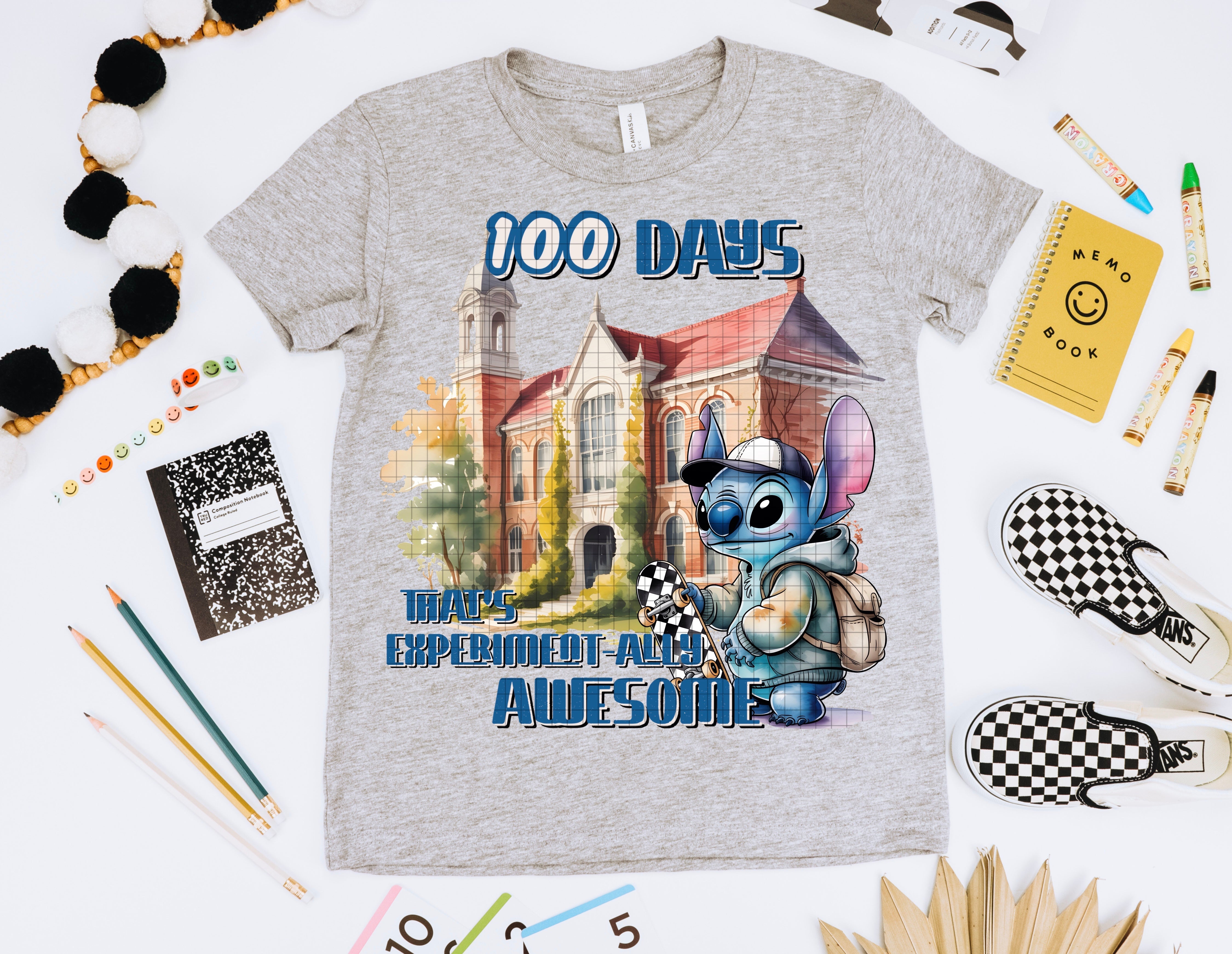 100 Days of school DTF Transfer, Ready to Press – Rustic Key Transfers