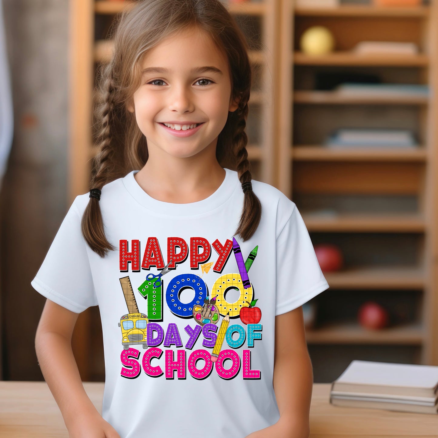 100 Days of school DTF Transfer, Ready to Press