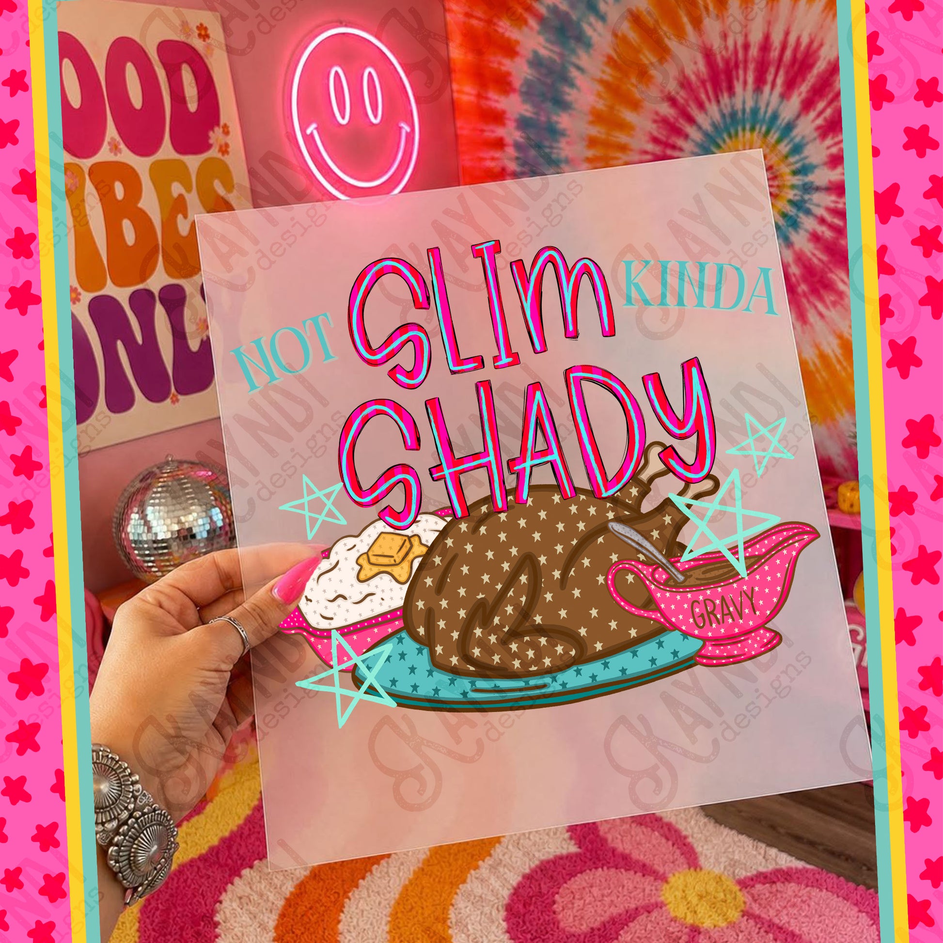 Not slim kinda shady DTF Transfer, Ready to Press Rustic Key Transfers
