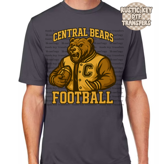 Central Bears letterman Football Dri-fit