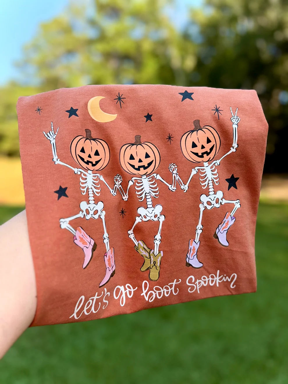 Let's go boot spookin DTF Transfer, Ready to Press Rustic Key Transfers