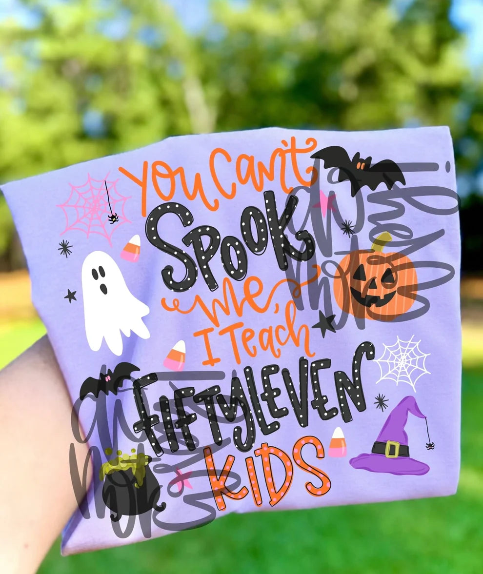 You can’t spook me I teach fiftyleven kids DTF Transfer, Ready to Press Rustic Key Transfers