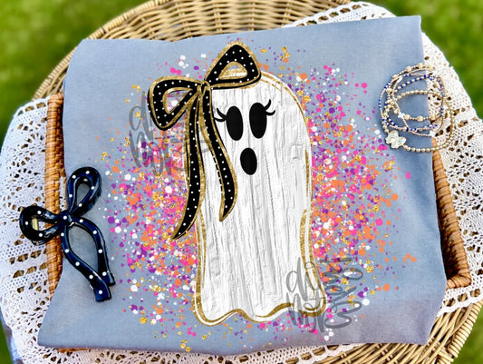 Ghost Splatter DTF Transfer, Ready to Press Rustic Key Transfers