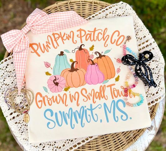 Pumpkin Patch Co. Small Town Customizable DTF Transfer, Ready to Press Rustic Key Transfers