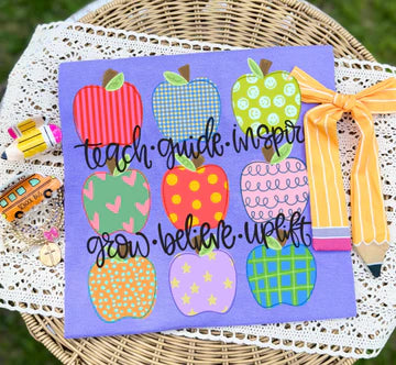 Teach Guide Inspire Grow Believe Uplift DTF Transfer, Ready to Press Rustic Key Transfers