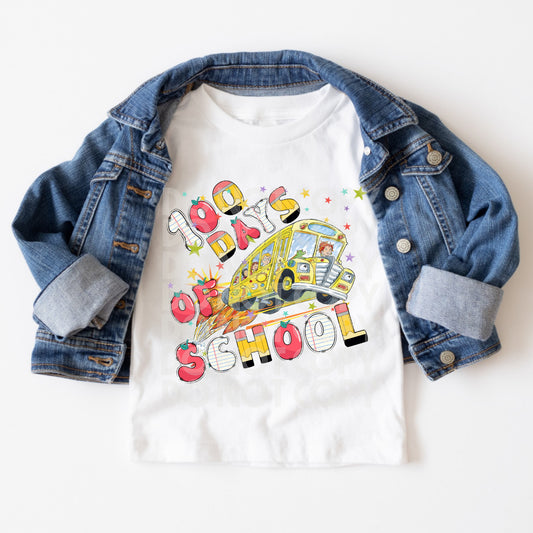 100 Days of school DTF Transfer, Ready to Press