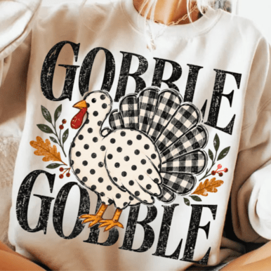 polka dot turkey DTF Transfer, Ready to Press Rustic Key Transfers
