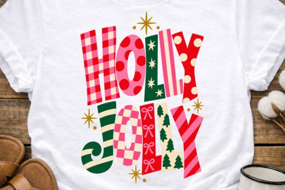 Preppy Holly Jolly DTF Transfer, Ready to Press Rustic Key Transfers
