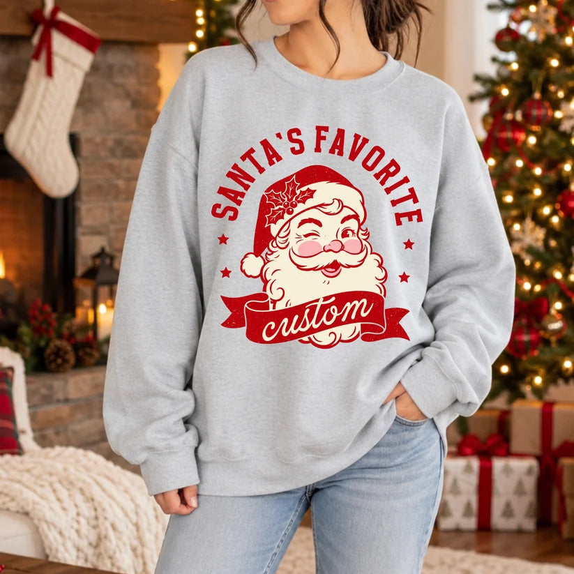 Custom santa's favorite DTF Transfer, Ready to Press Rustic Key Transfers
