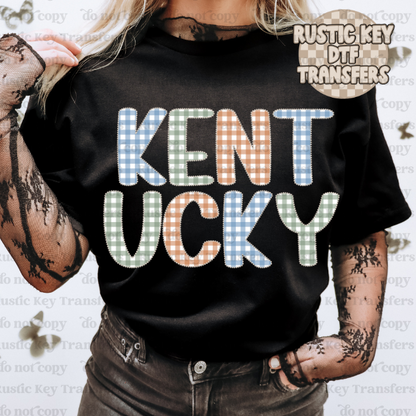 Kentucky pearl seersucker fall DTF TRANSFER