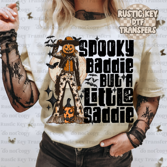 Spooky baddie but a little saddie DTF TRANSFER