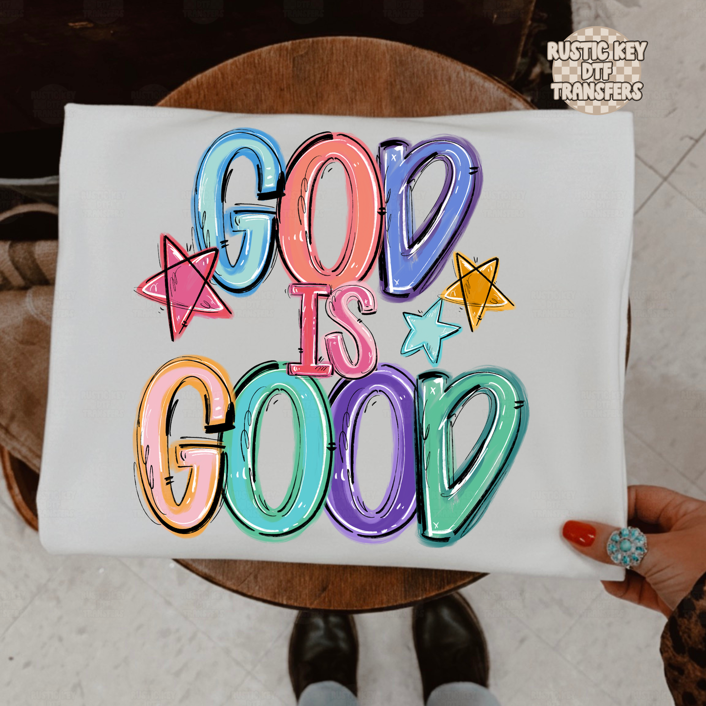 God is good DTF Transfer, Ready to Press