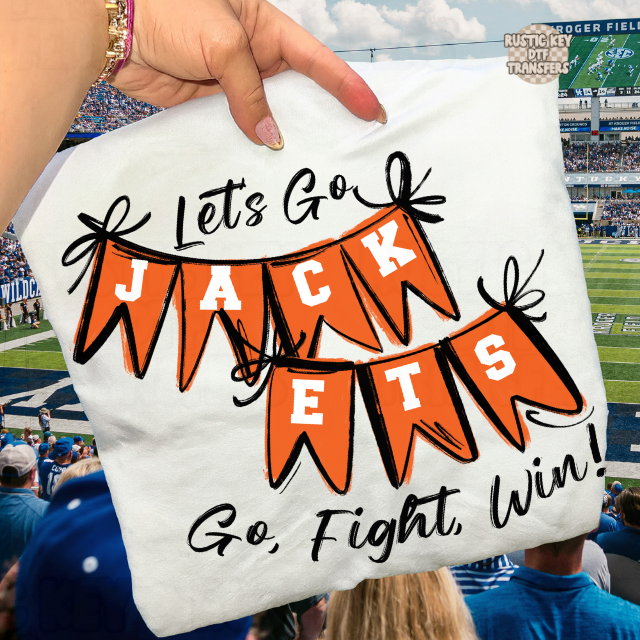 Jackets Spirit Pennants DTF Transfer, Ready to Press