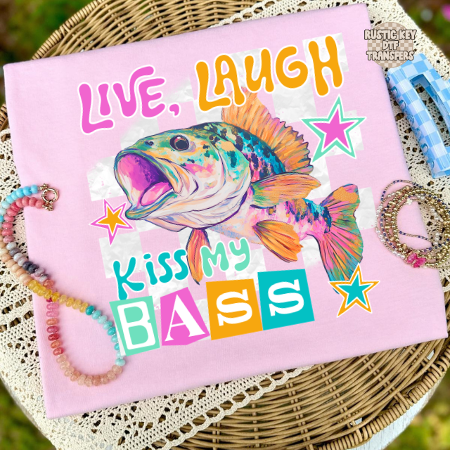 Kiss my bass DTF Transfer, Ready to Press