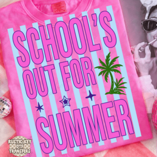 Schools out for the summer DTF Transfer, Ready to Press