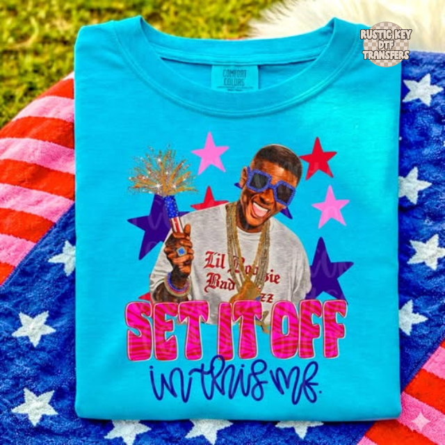 Set it off patriotic DTF Transfer, Ready to Press