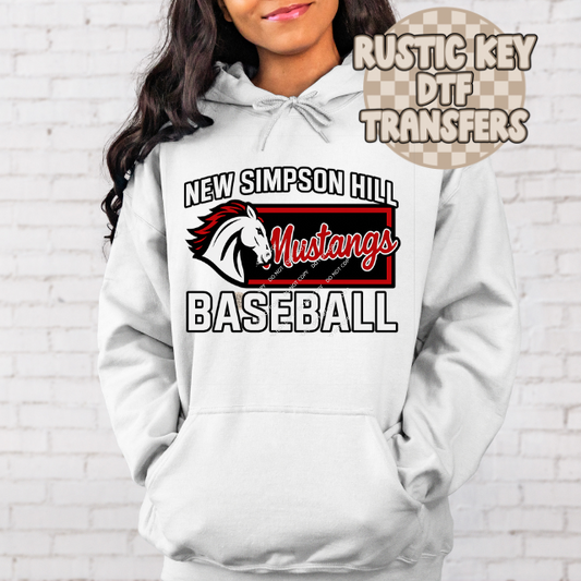 NHS Mustangs Baseball PNG