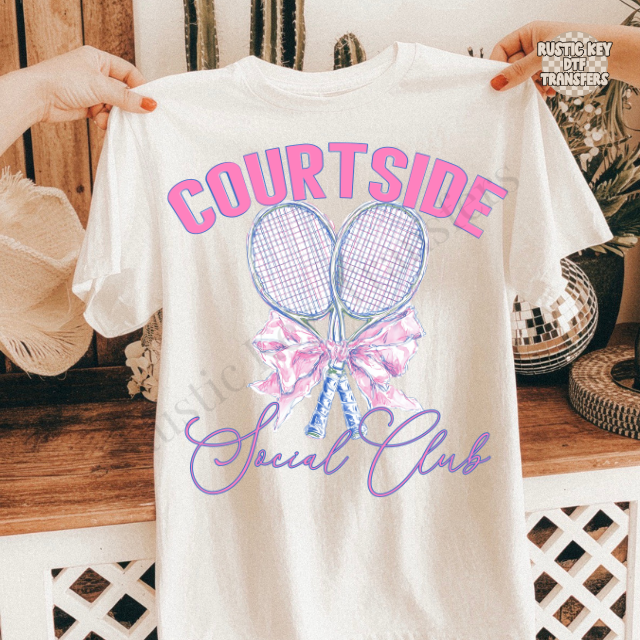 Courtside Social Club DTF Transfer, Ready to Press
