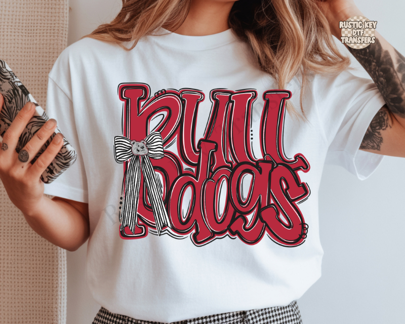 Bulldogs maroon DTF Transfer, Ready to Press