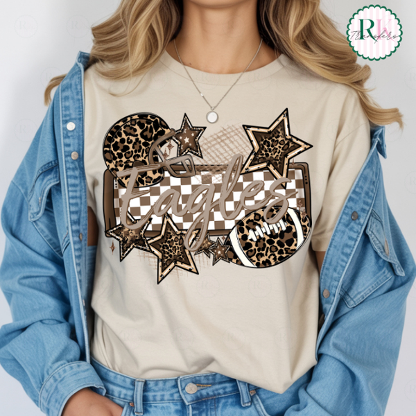 Custom Leopard name plate DTF Transfer, Ready to Press Rustic Key Transfers