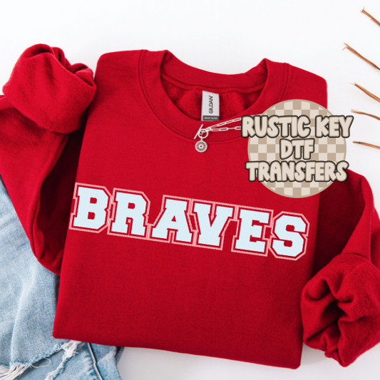 Union Braves seersucker DTF TRANSFER