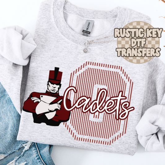 North Cadets seersucker mascot DTF TRANSFER