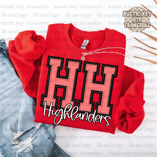 Highland Highlanders prepster DTF Transfer, Ready to Press