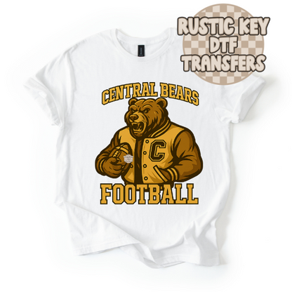 Central Bears Football Gildan Softstyle T-Shirt