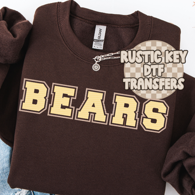Central Bears seersucker DTF TRANSFER