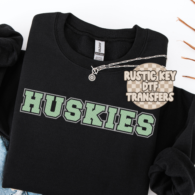 North Huskies seersucker DTF TRANSFER