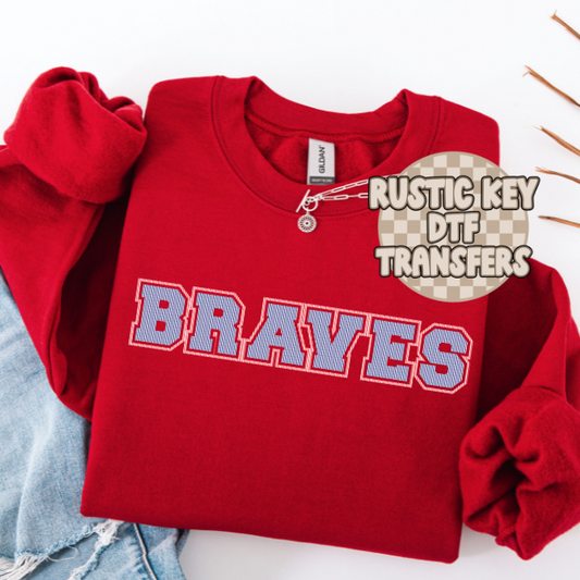 Braves (Navy & Red) DTF TRANSFER