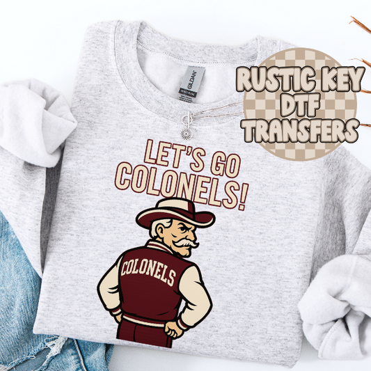 Colonels mascot DTF TRANSFER
