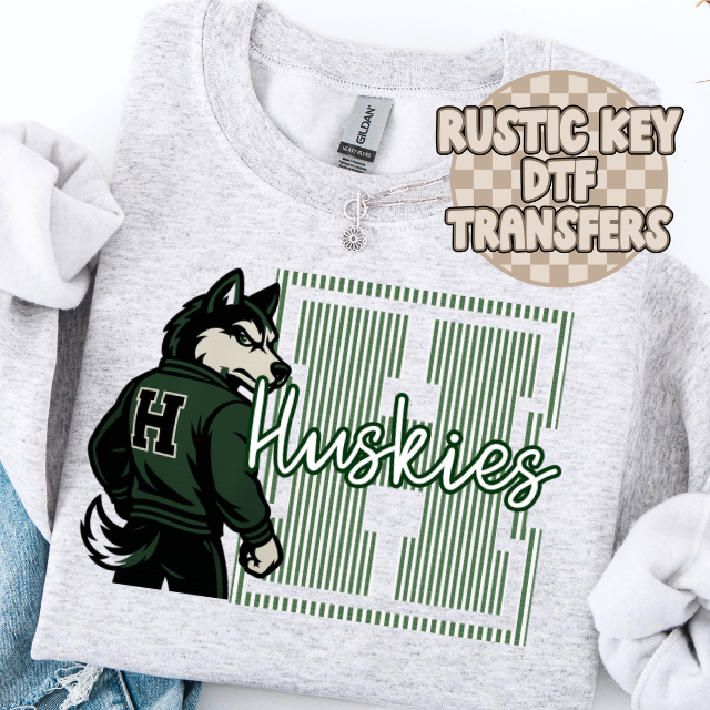 North Huskies Seersucker Gildan Crewneck