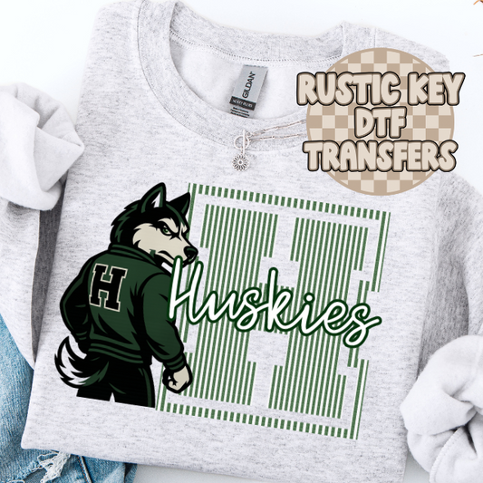 North Huskies Seersucker Gildan Crewneck