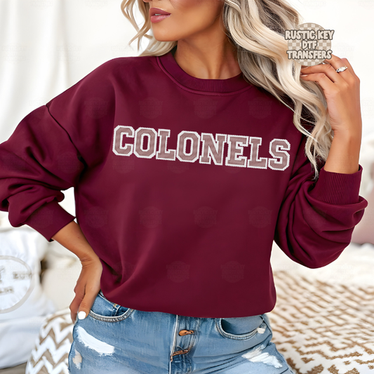 Colonels Seersucker DTF Transfer, Ready to Press