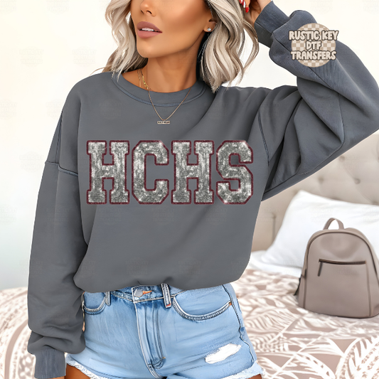 HCHS Sequins DTF Transfer, Ready to Press