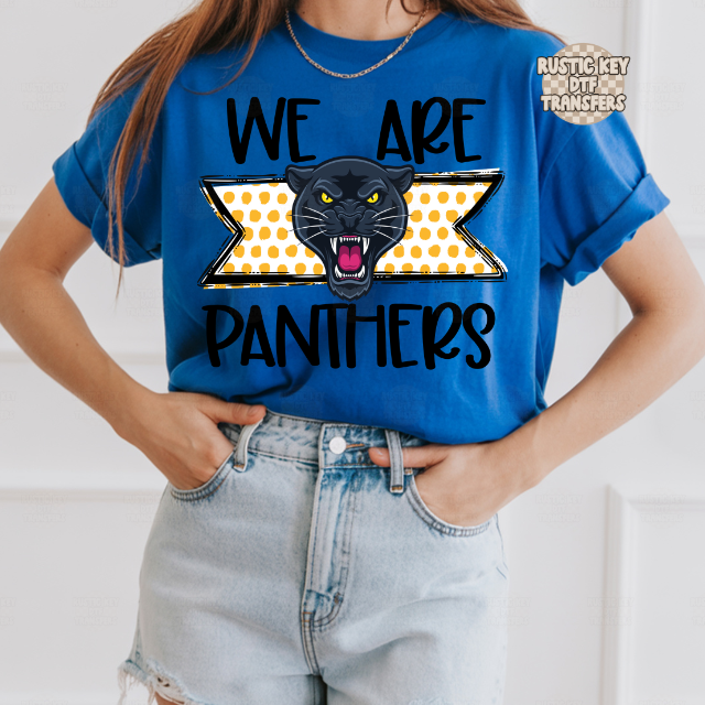 We are Panthers (Yellow) DTF Transfer, Ready to Press