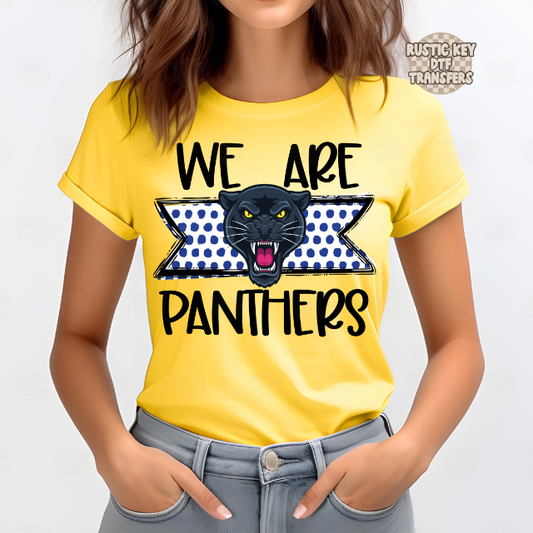 We are Panthers (Royal) DTF Transfer, Ready to Press