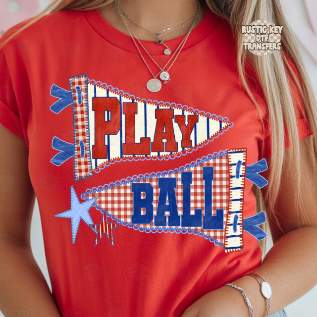 Play ball DTF Transfer, Ready to Press